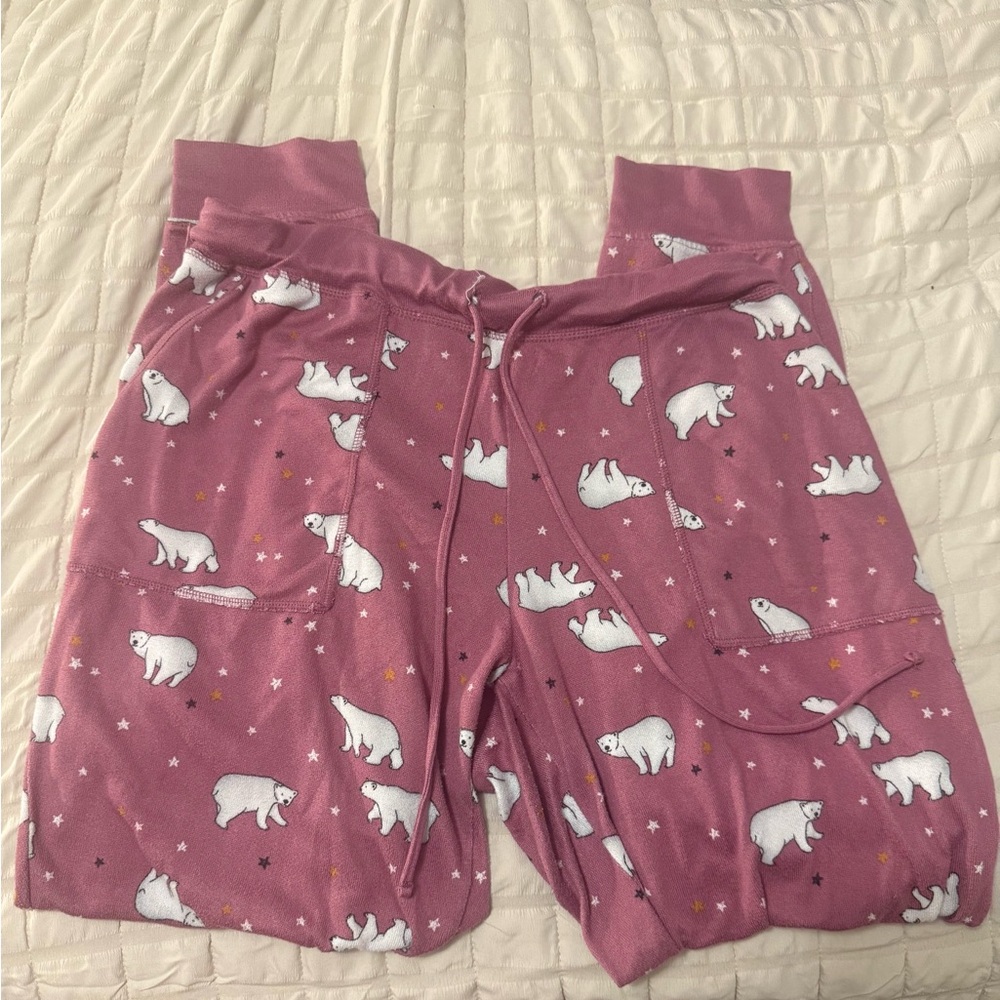 Polar Bear Print Pajamas - Pink